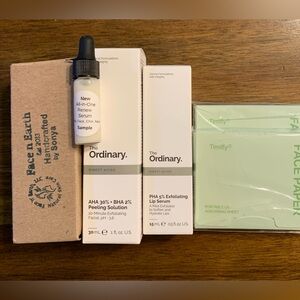 BUNDLE The Ordinary Peeling Solution Lip Serum Face n Earth Hyaluronic Acid